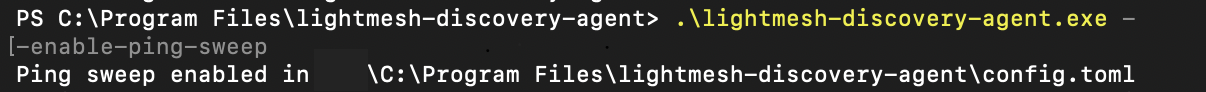Server Core - –enable-ping-sweep