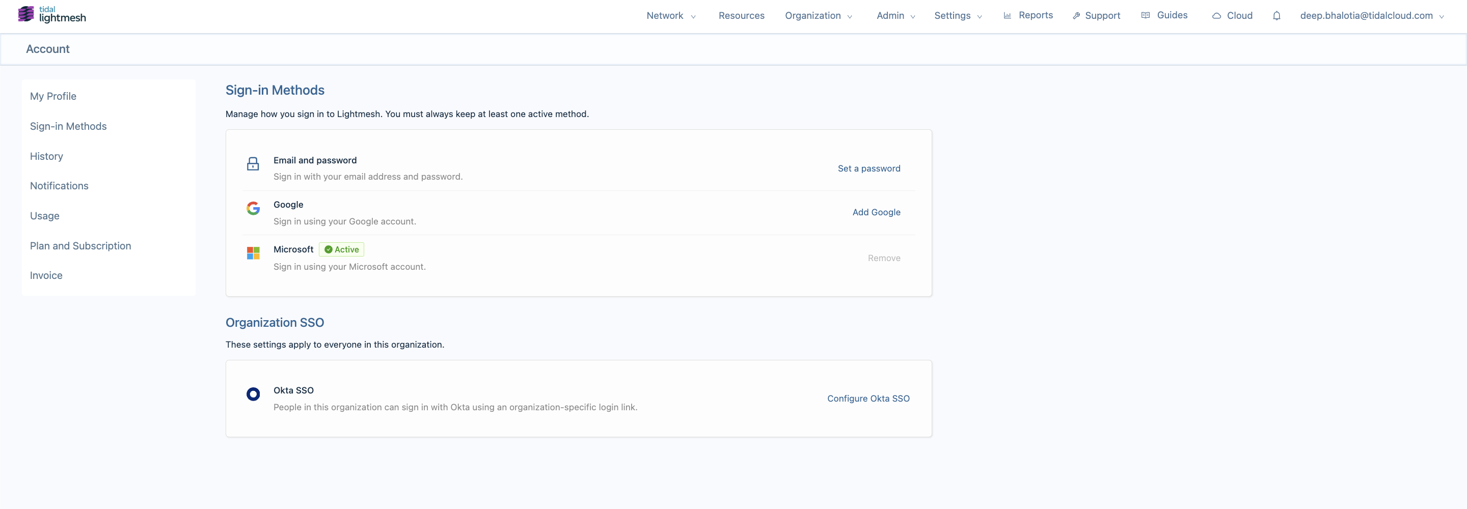 Sign-in Methods overview