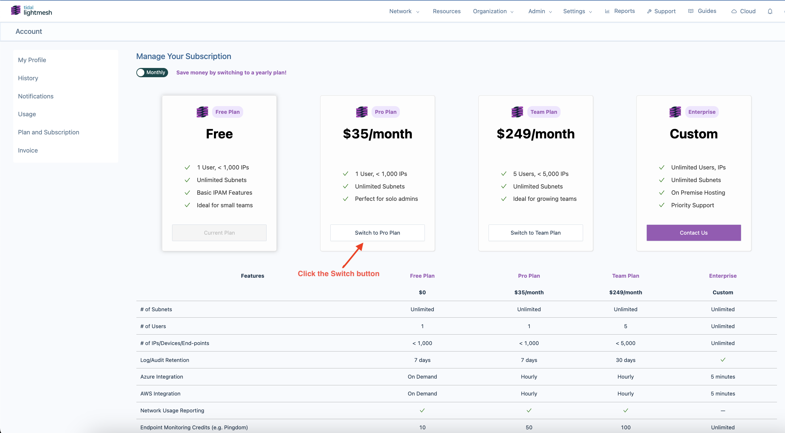 Subscription Plan